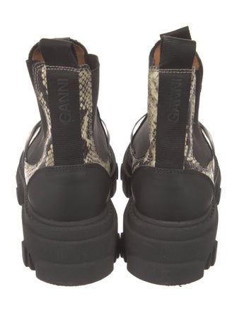 Ganni Leather Combat Boots