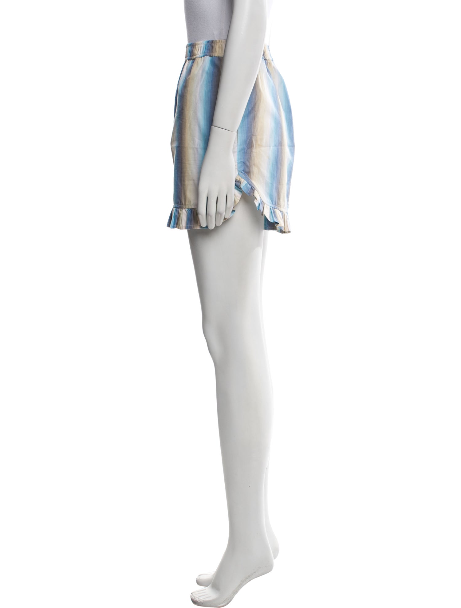 Ganni Striped Mini Shorts