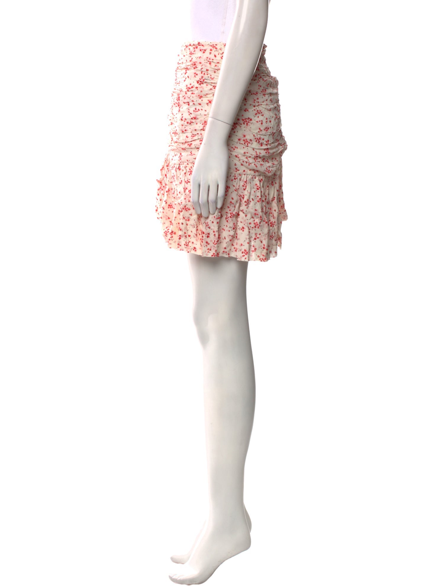 Ganni Floral Print Mini Skirt