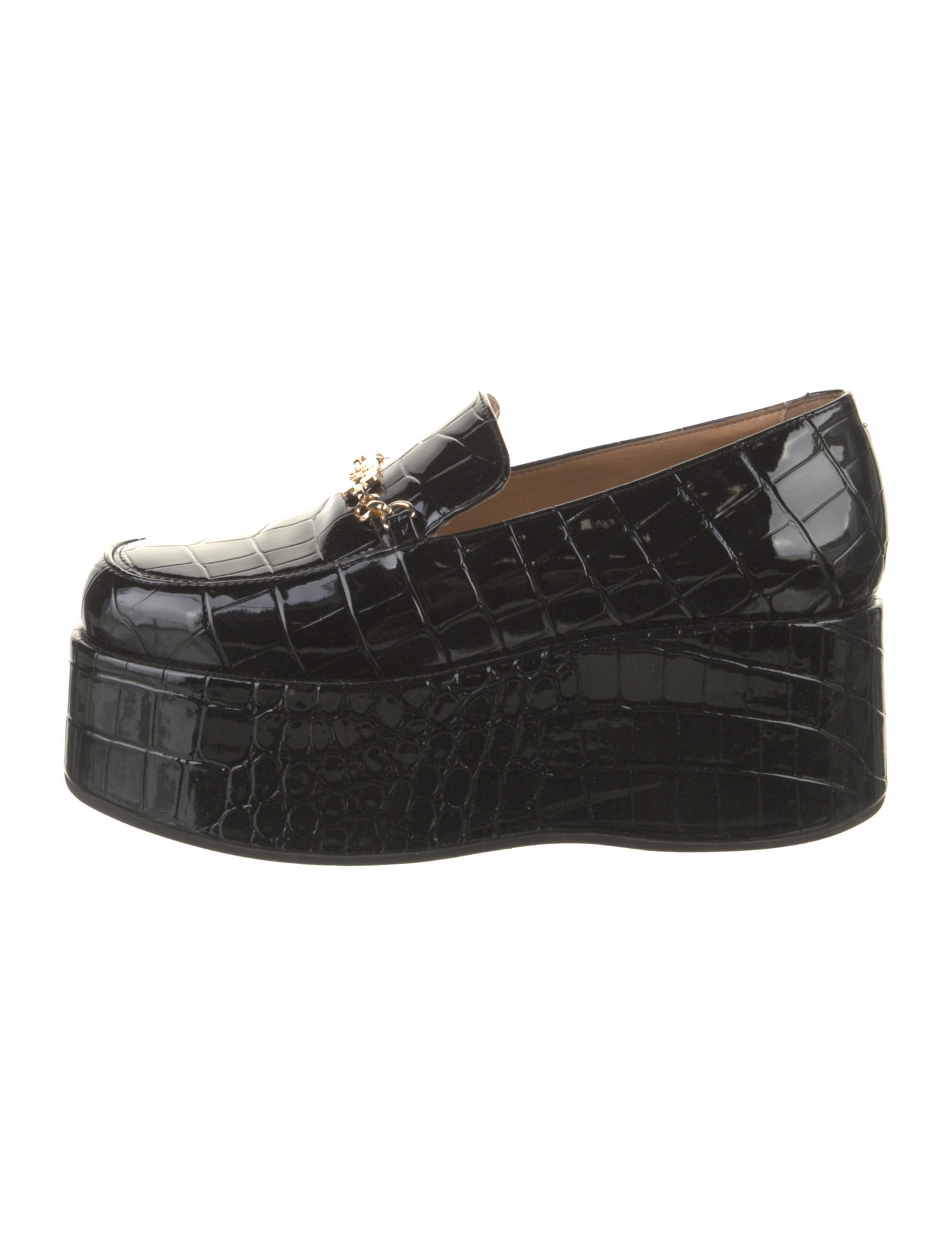 Ganni Embossed Leather Loafers