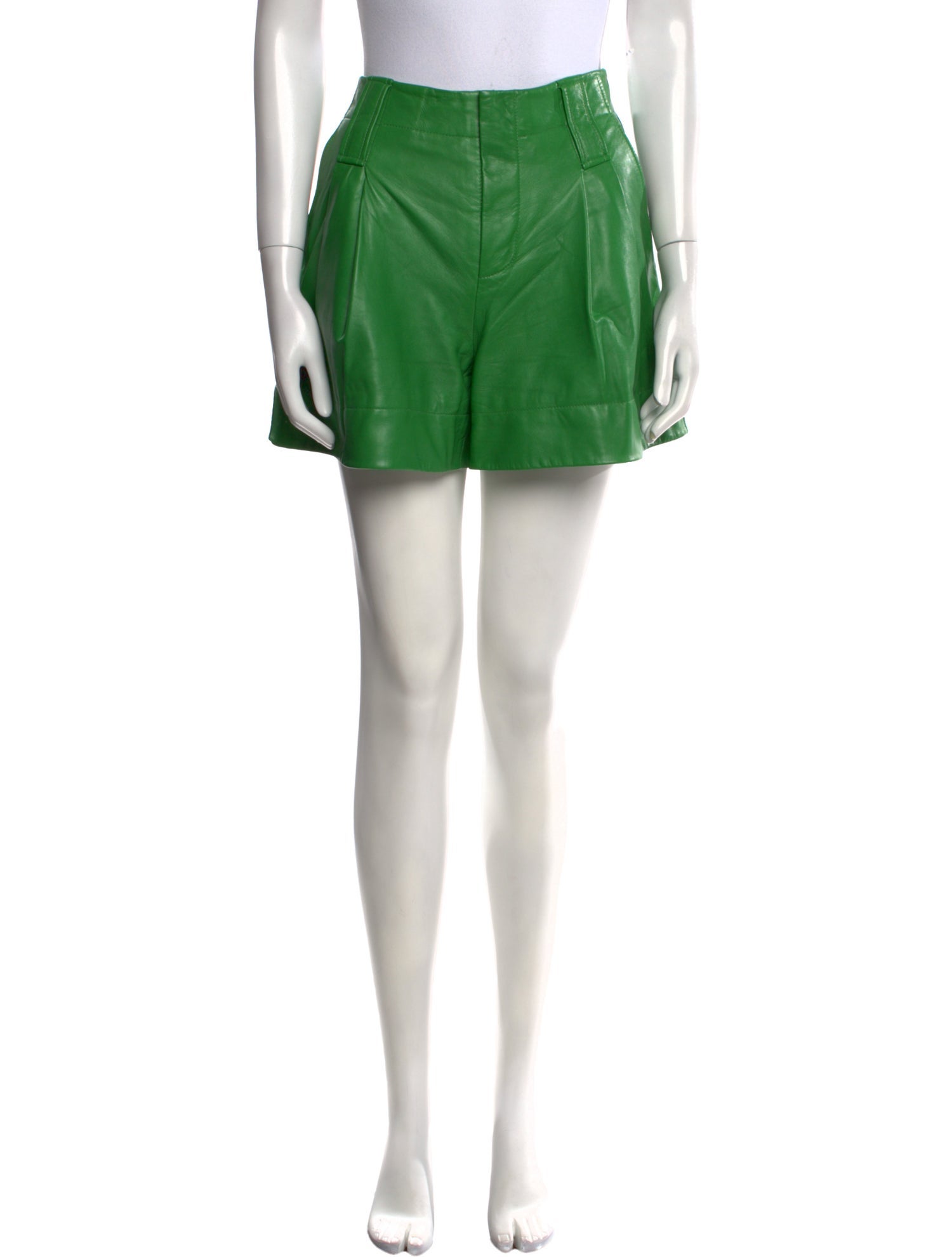 Ganni Leather Mini Shorts