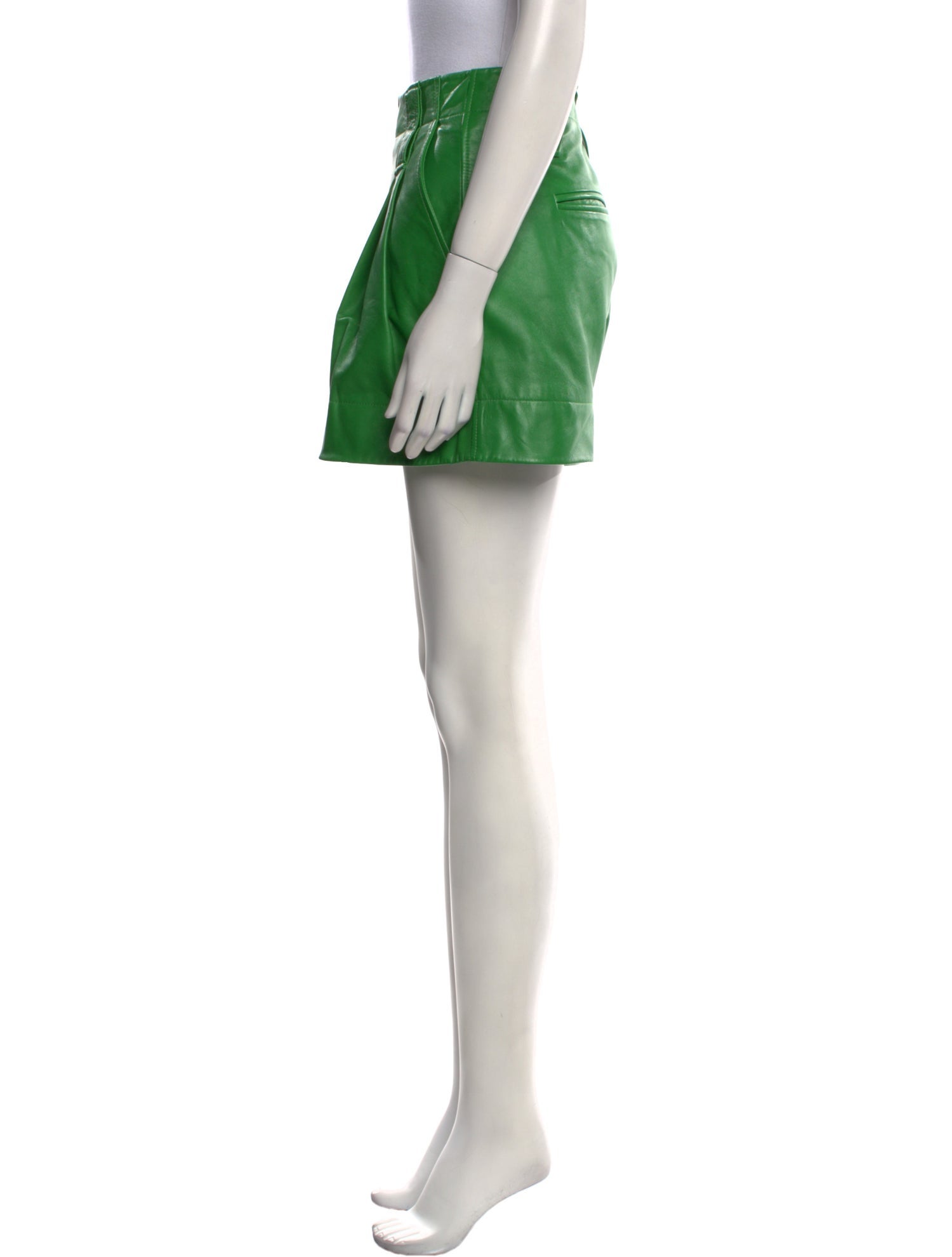 Ganni Leather Mini Shorts