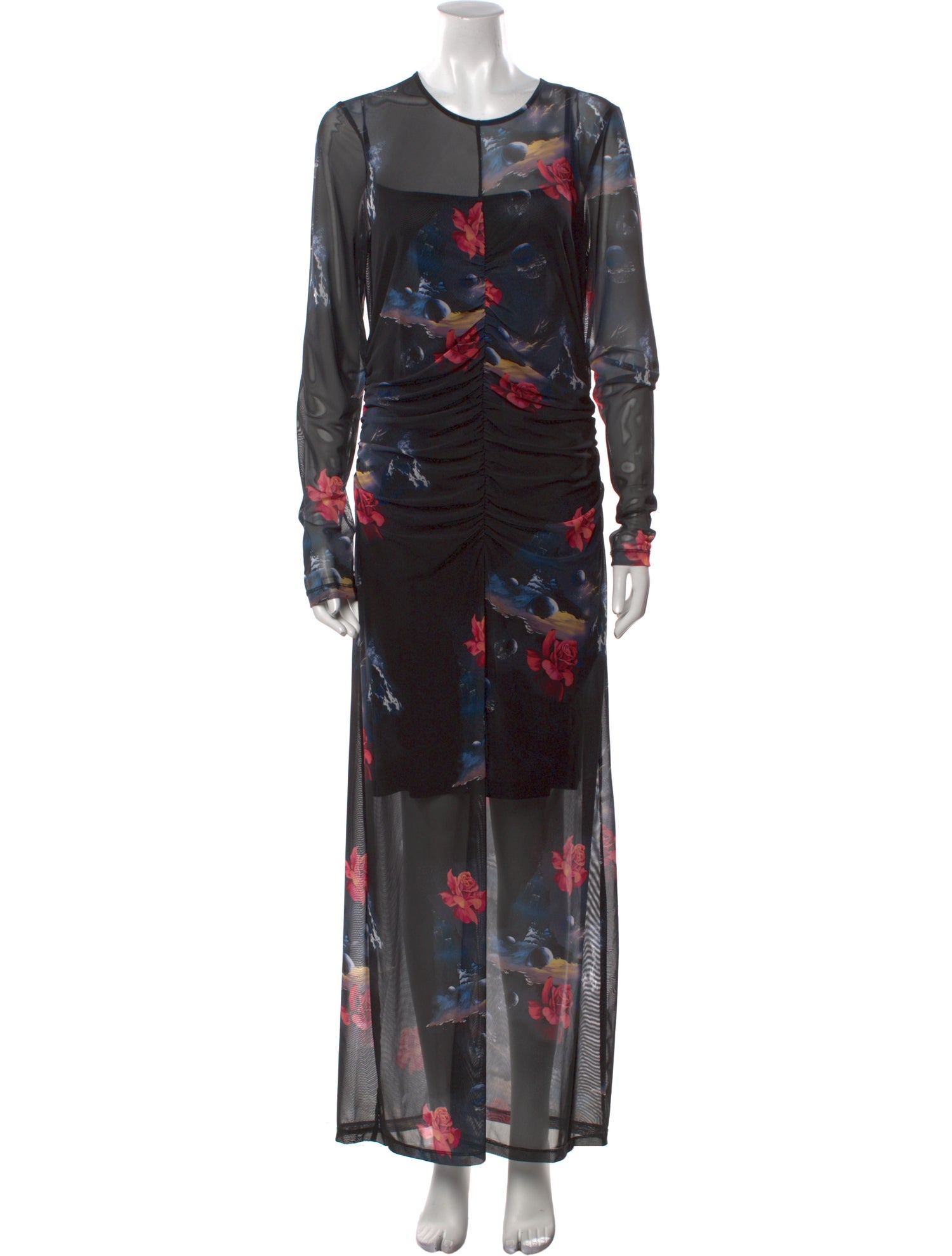Ganni Floral Print Long Dress