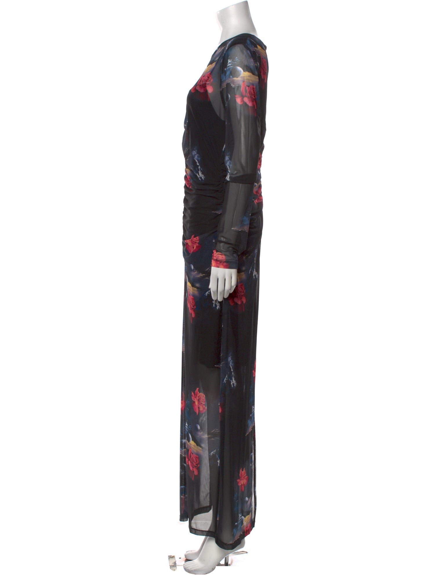 Ganni Floral Print Long Dress