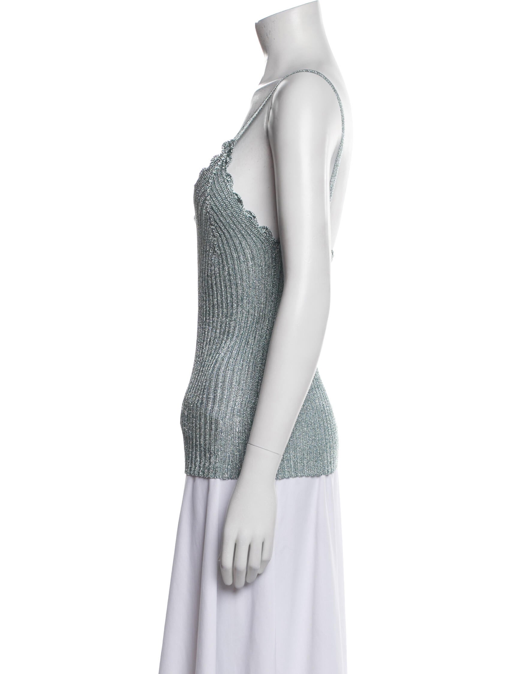 Ganni Printed V-Neck Top