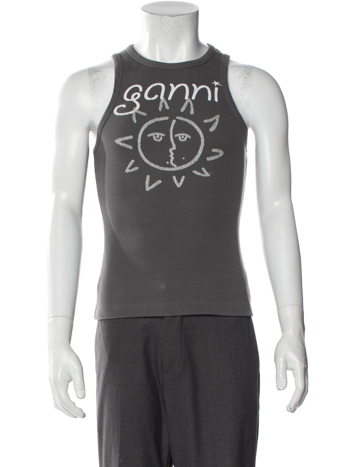 Ganni Graphic Print Crew Neck T-Shirt