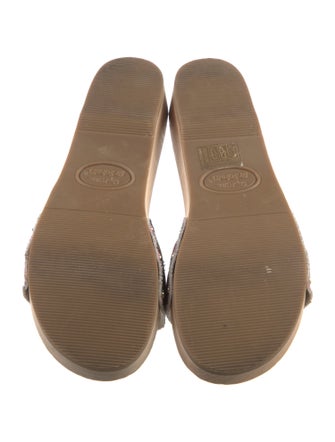 Ganni Canvas Floral Print Slides