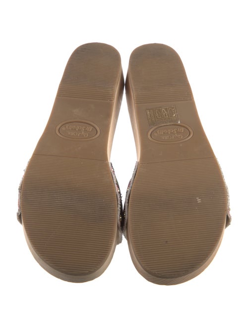 Ganni Canvas Floral Print Slides