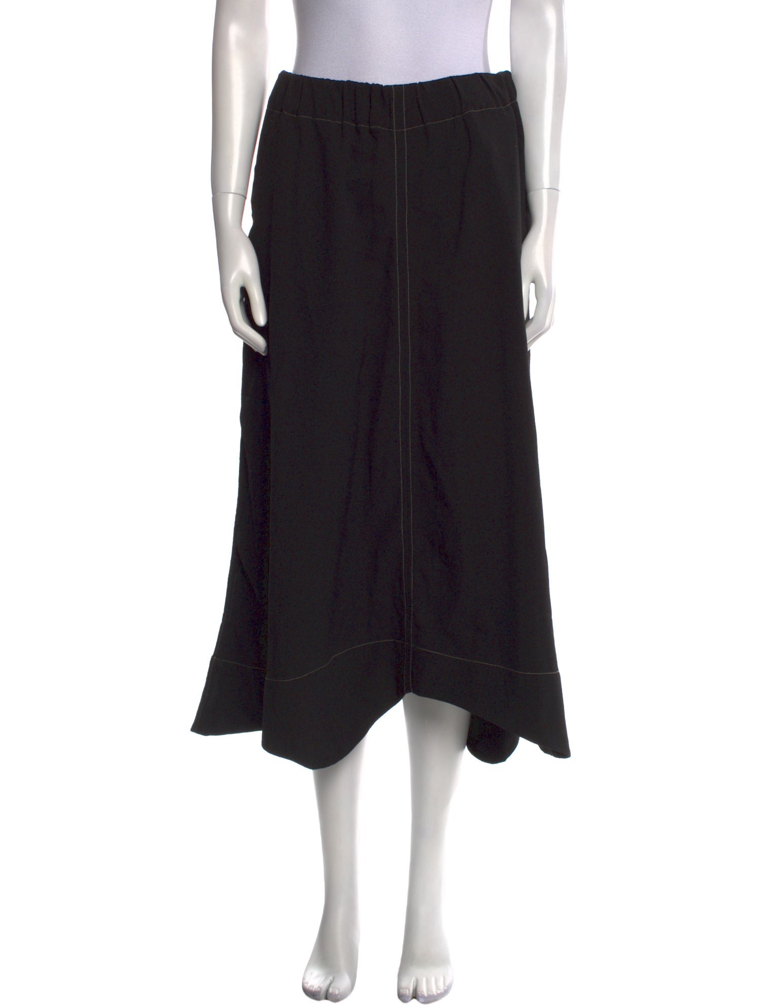 Ganni Embroidered Accent Midi Length Skirt