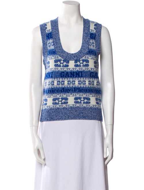 Ganni Wool Printed Sweater