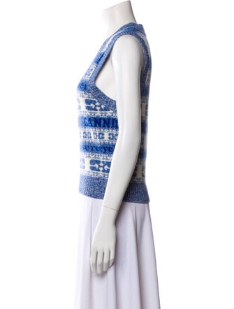 Ganni Wool Printed Sweater
