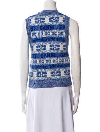 Ganni Wool Printed Sweater