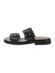 Ganni Patent Leather Eyelet Trim Slides