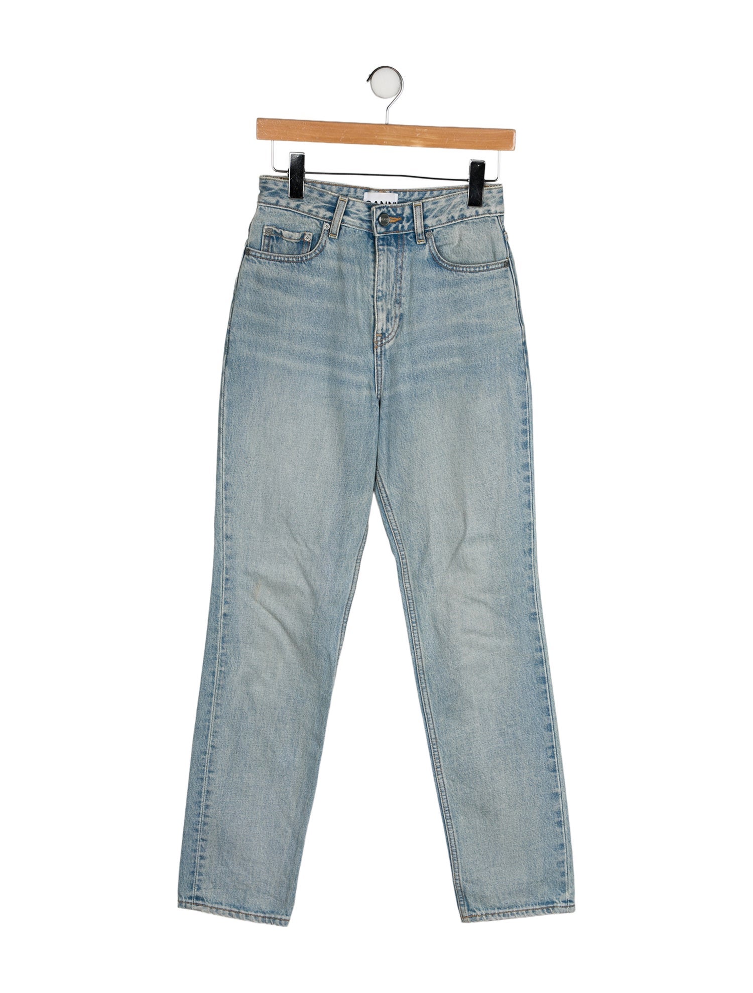 Ganni High-Rise Straight Leg Jeans