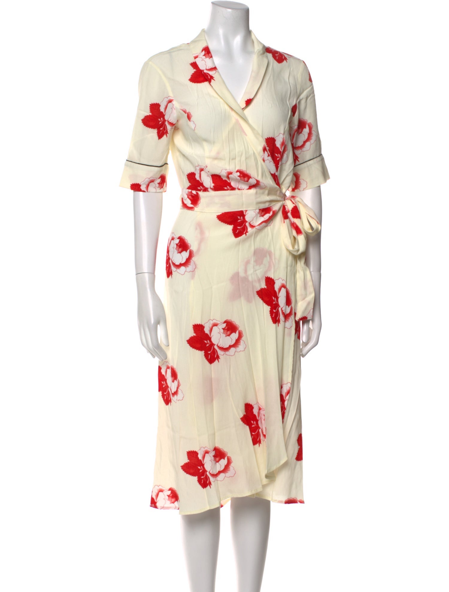 Ganni Floral Print Midi Length Dress