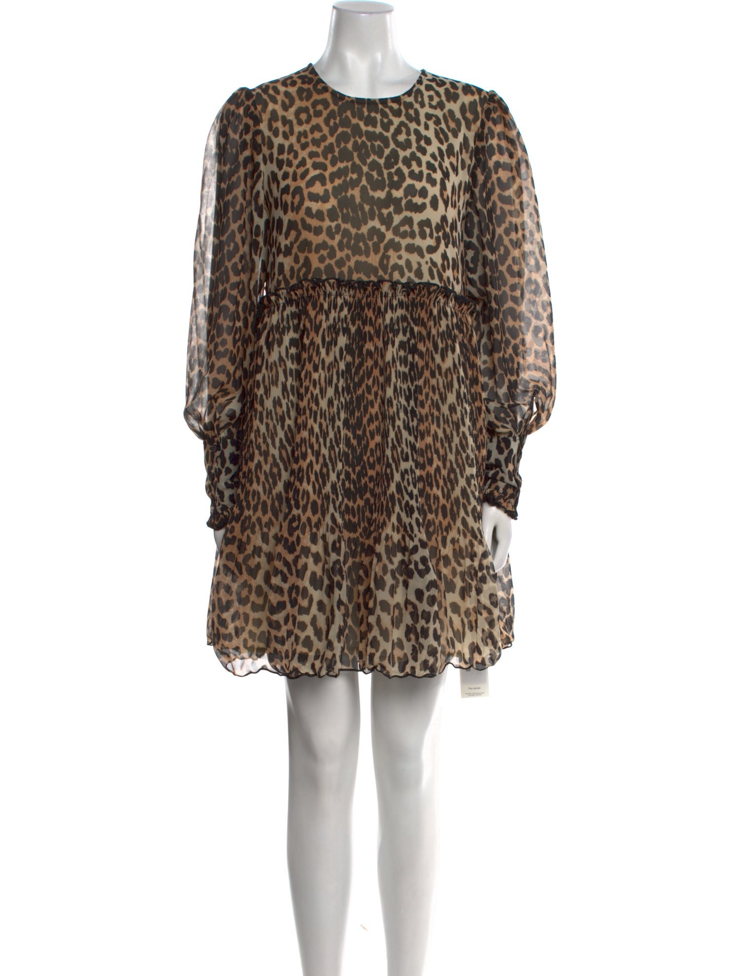 Ganni Animal Print Mini Dress