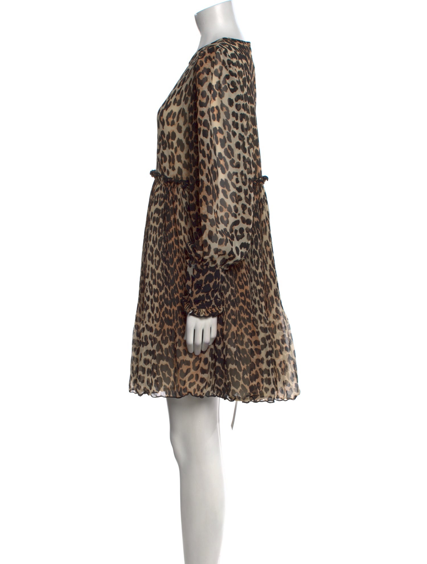 Ganni Animal Print Mini Dress