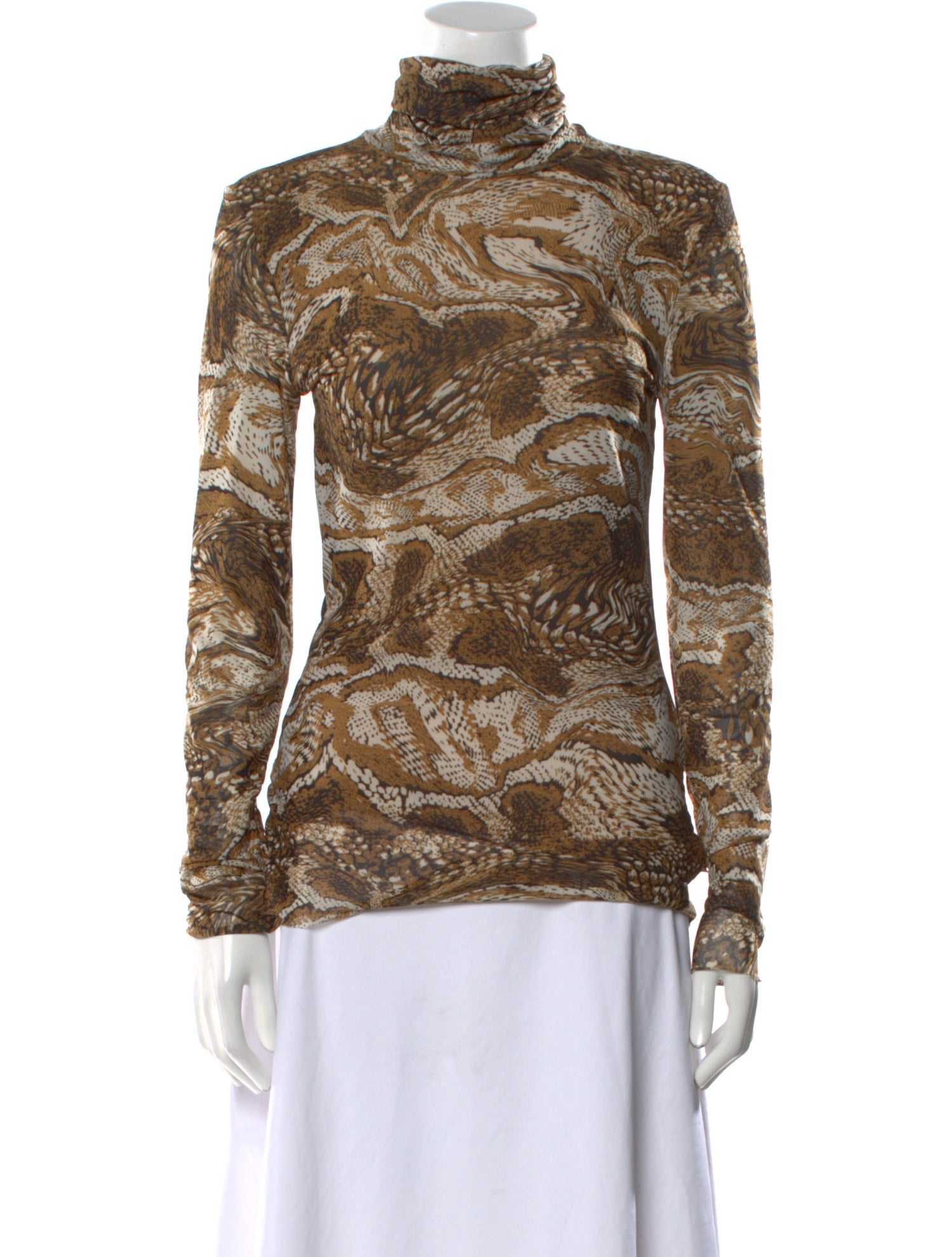 Ganni Printed Turtleneck Sweatshirt