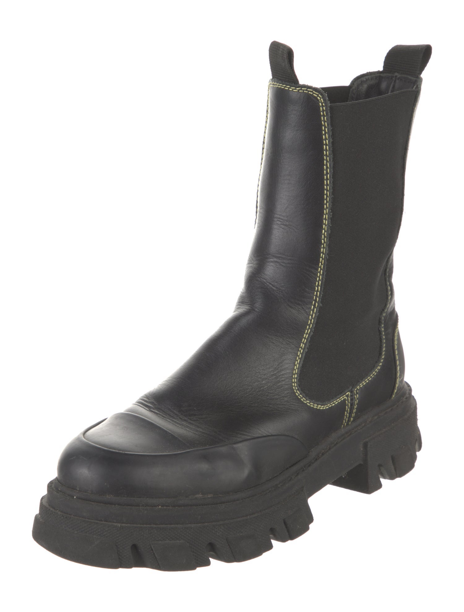 Ganni Leather Chelsea Boots