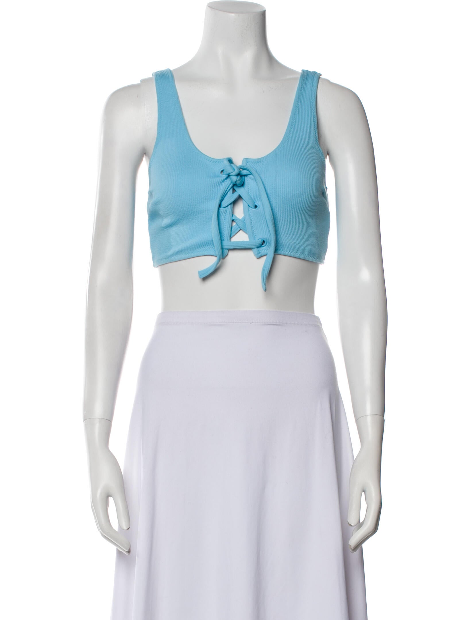 Ganni Scoop Neck Sleeveless Crop Top w/ Tags