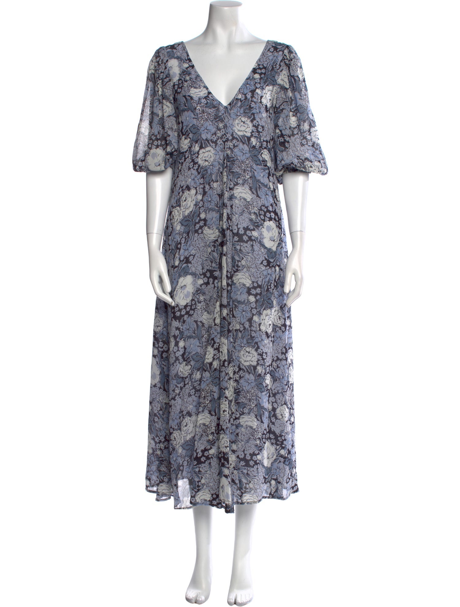 Ganni Floral Print Long Dress