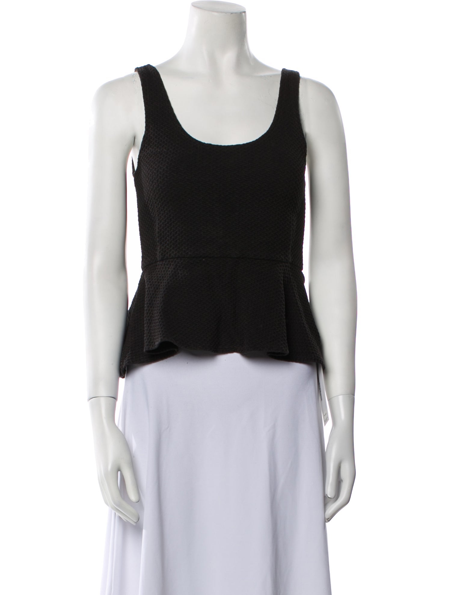 Ganni Scoop Neck Sleeveless Crop Top