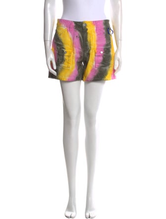 Ganni Tie-Dye Print Mini Shorts