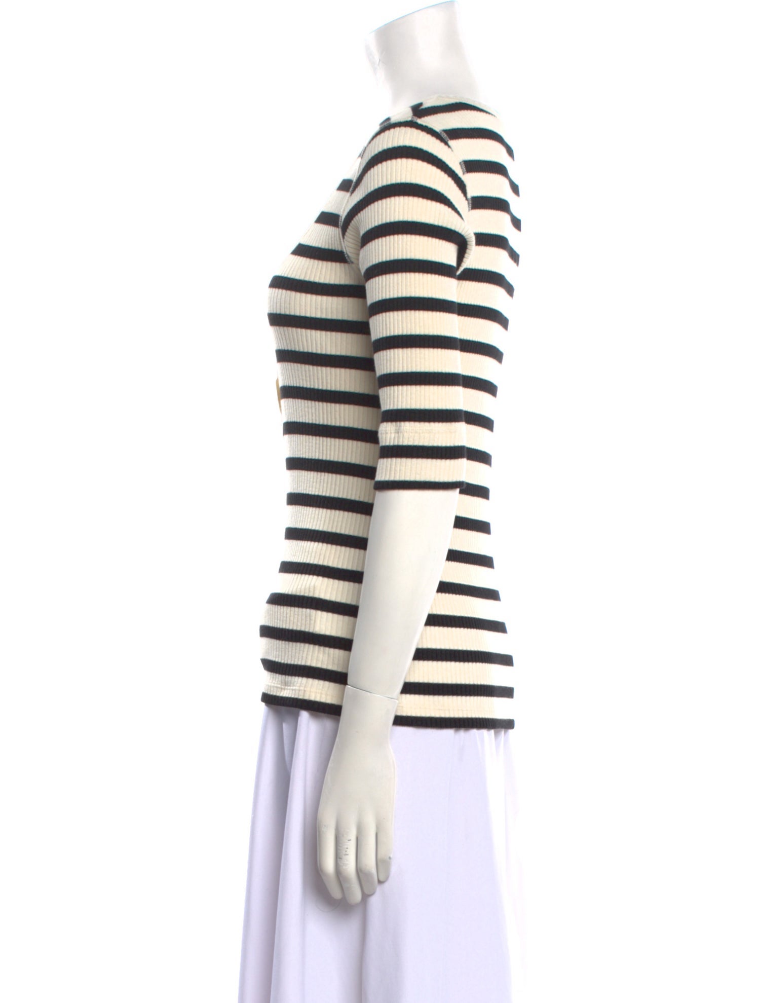 Ganni Striped Scoop Neck Sweater w/ Tags