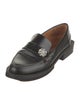 Ganni Leather Crystal Embellishments Loafers