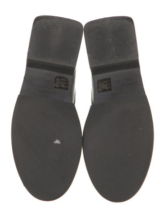 Ganni Leather Crystal Embellishments Loafers