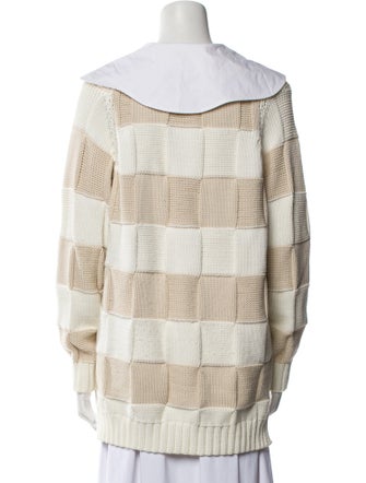 Ganni Striped V-Neck Sweater