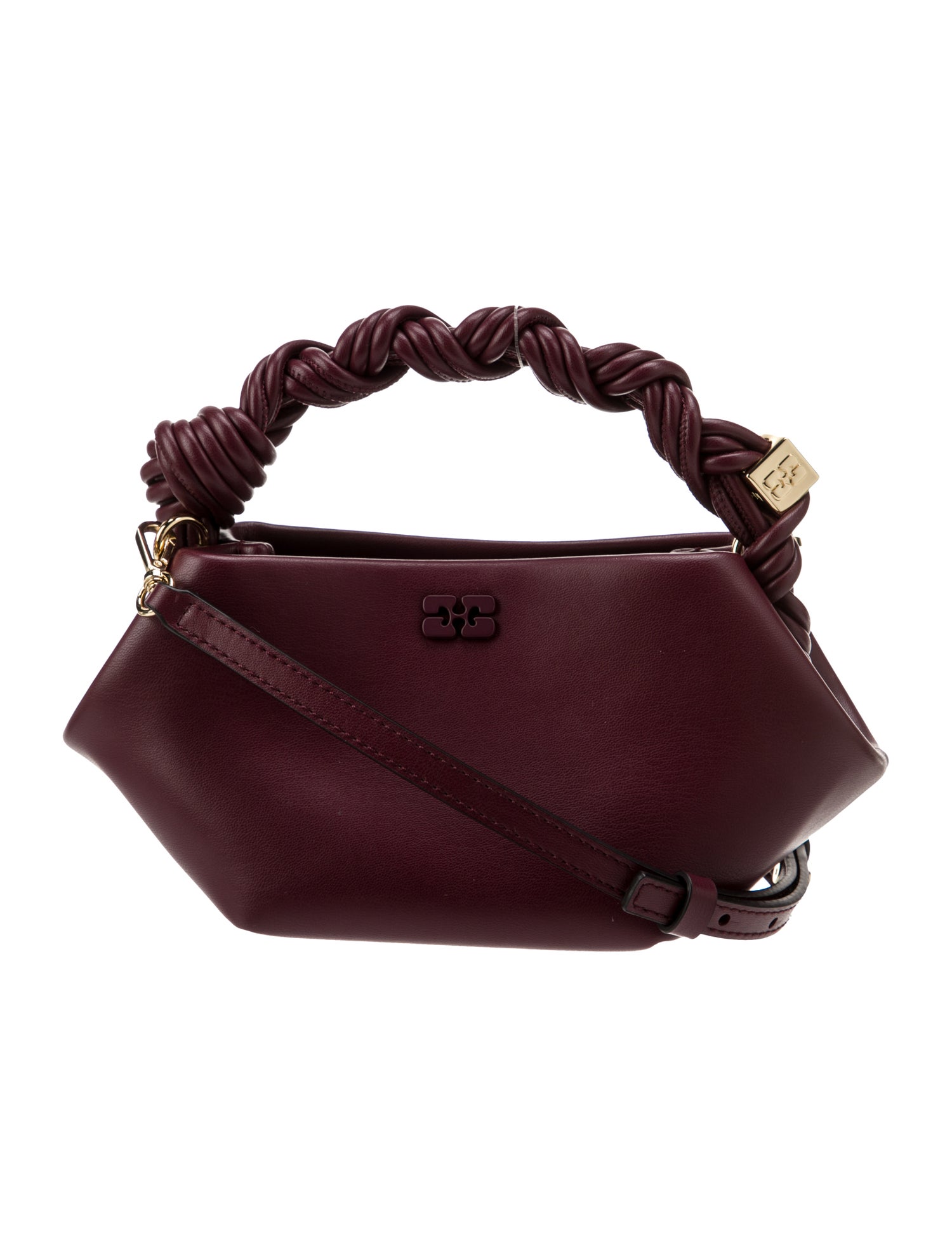 Ganni Leather Top Handle Bag