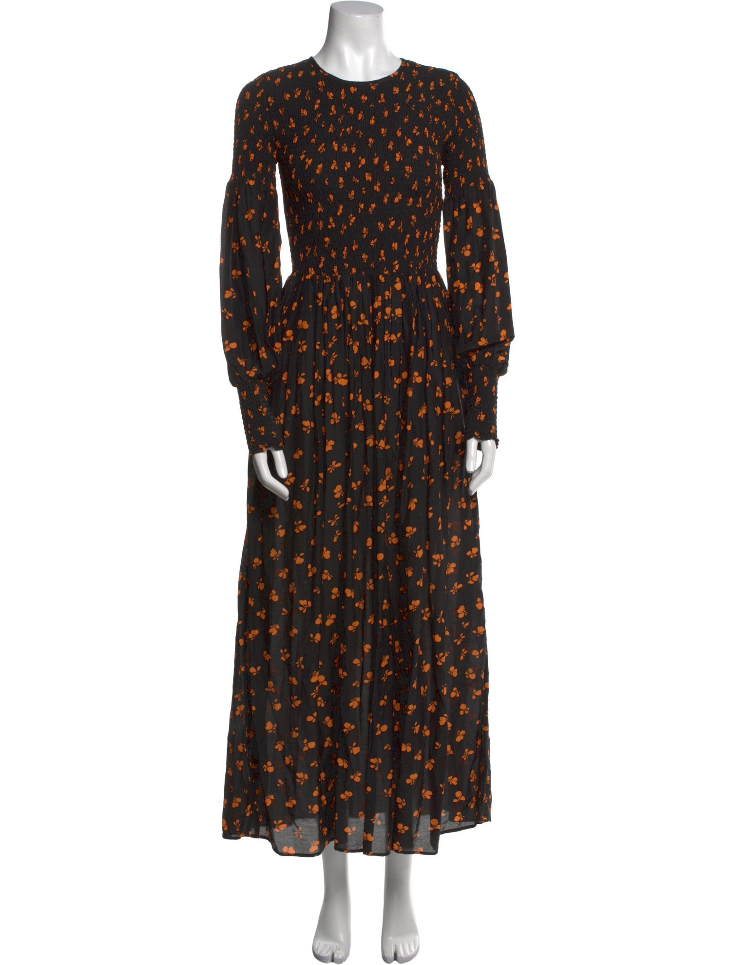 Ganni Floral Print Long Dress