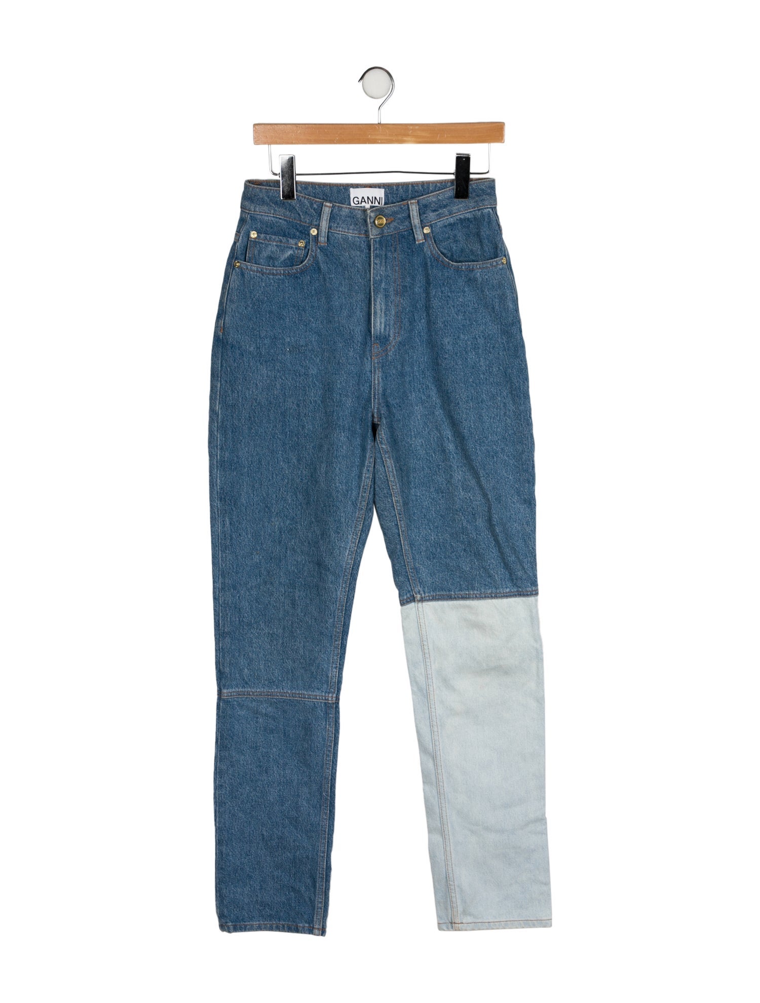 Ganni High-Rise Straight Leg Jeans