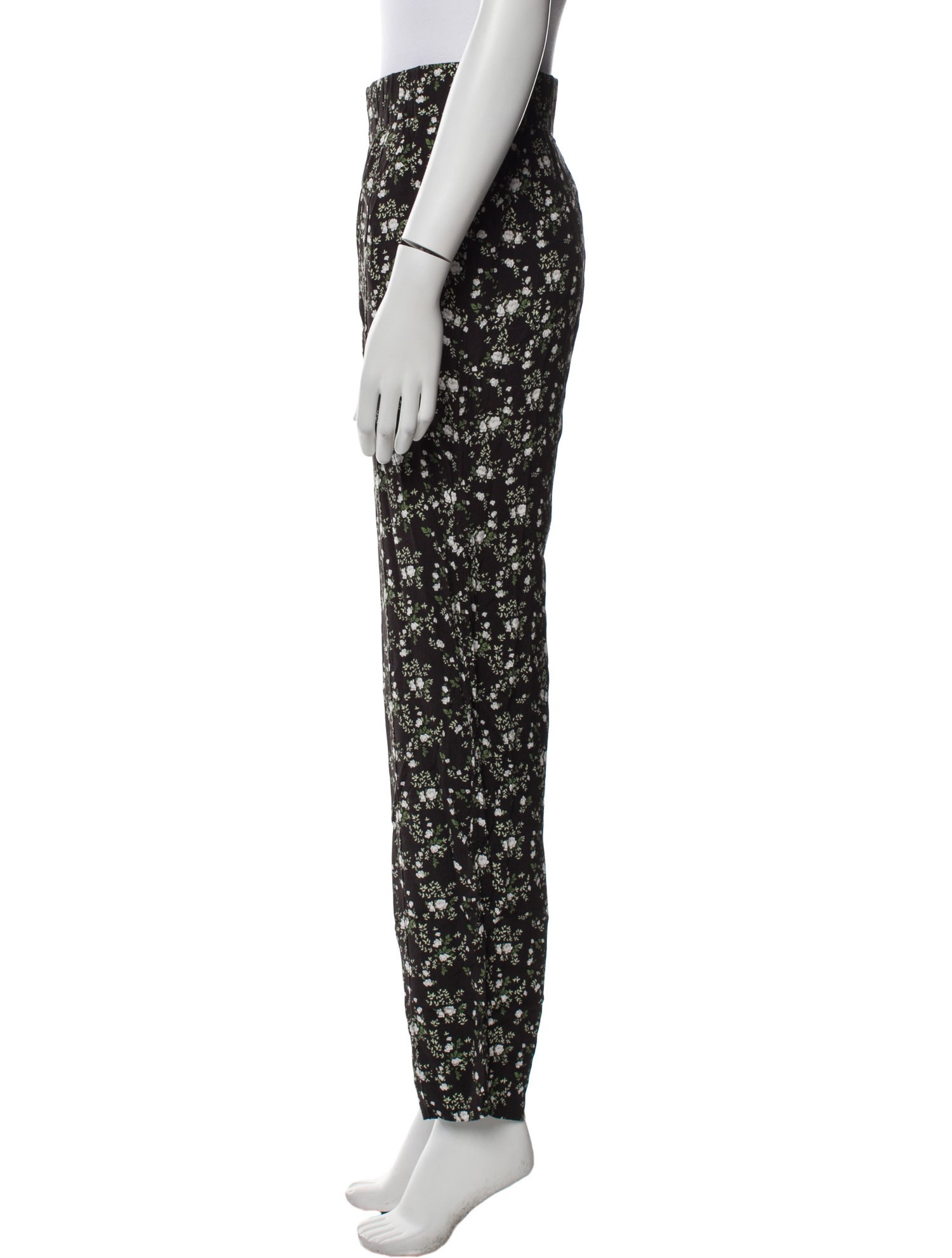 Ganni Floral Print Straight Leg Pants