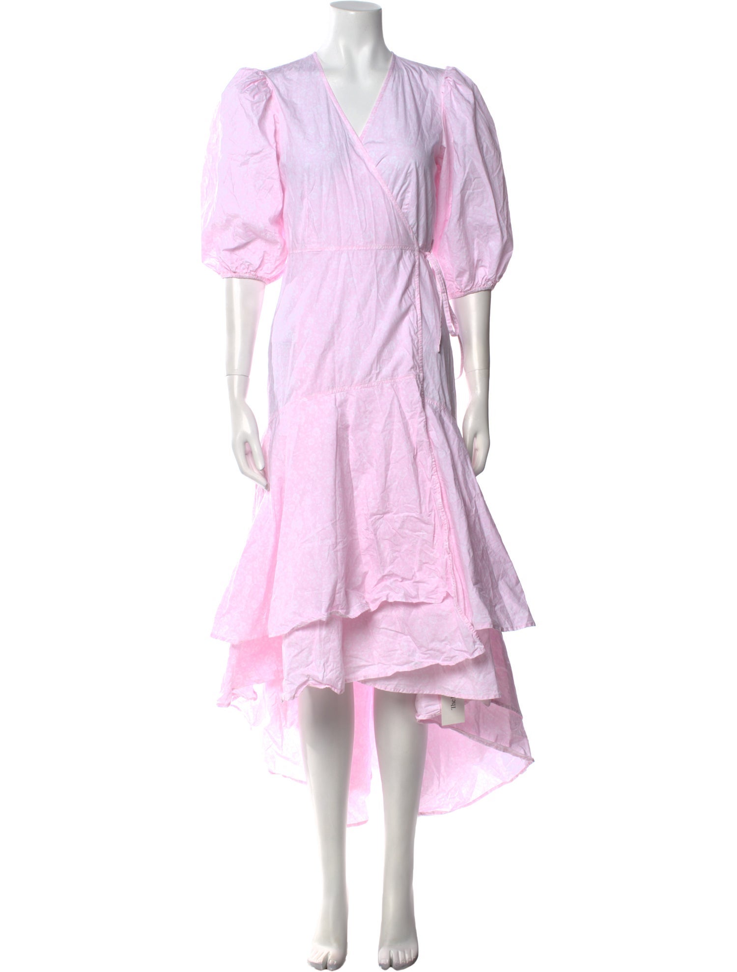 Ganni V-Neck Midi Length Dress