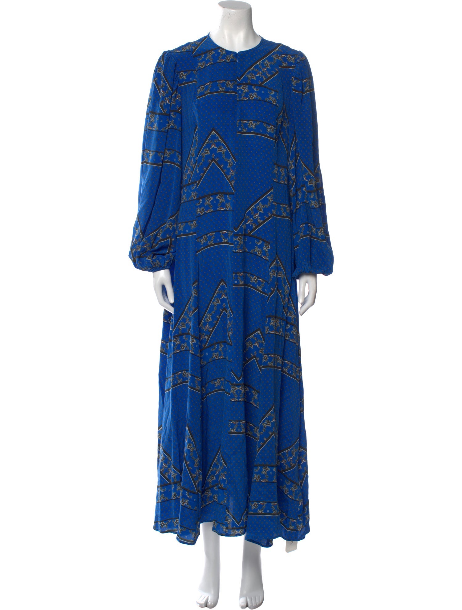 Ganni Silk Long Dress