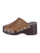 Ganni Leather Studded Accents Slides