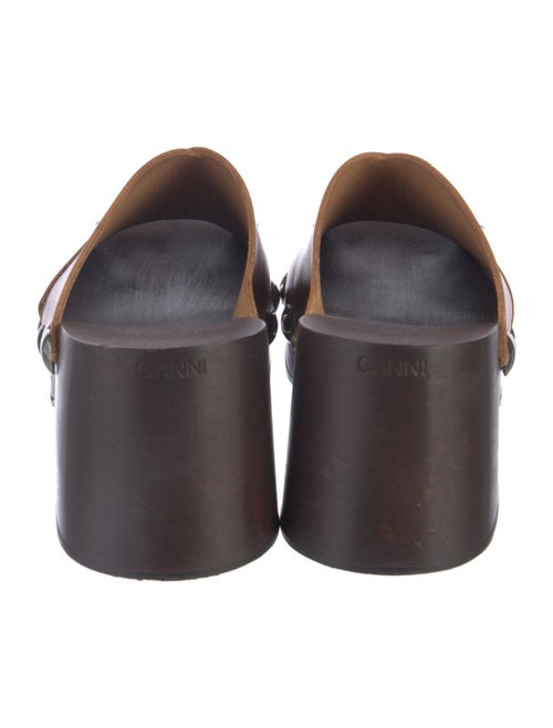 Ganni Leather Studded Accents Slides