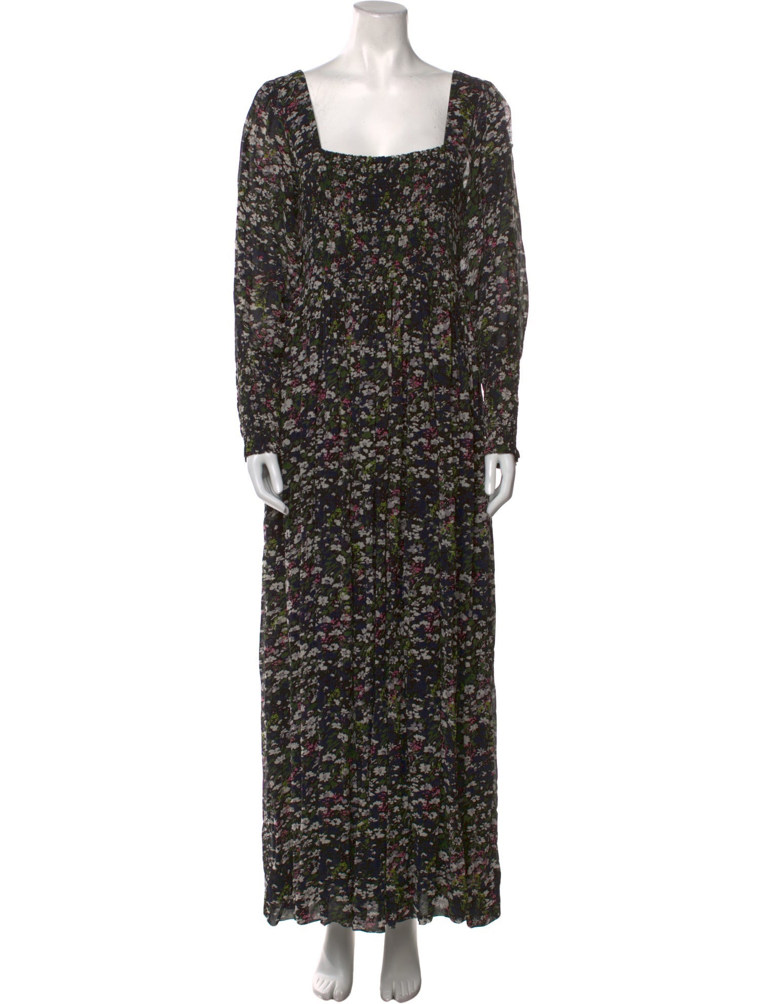 Ganni Floral Print Long Dress
