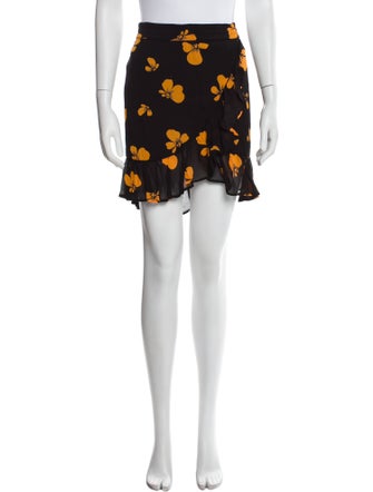 Ganni Floral Print Mini Skirt