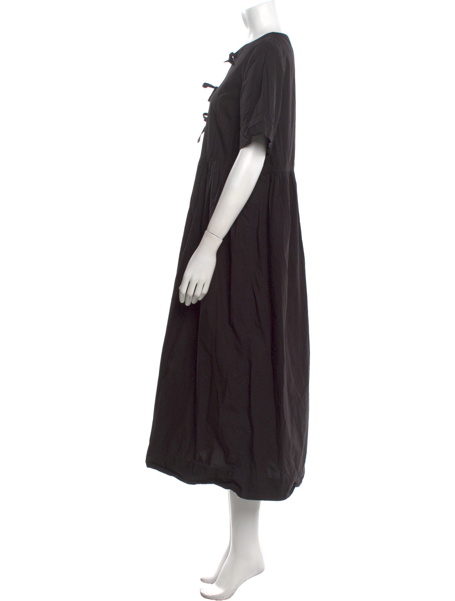 Ganni Crew Neck Midi Length Dress