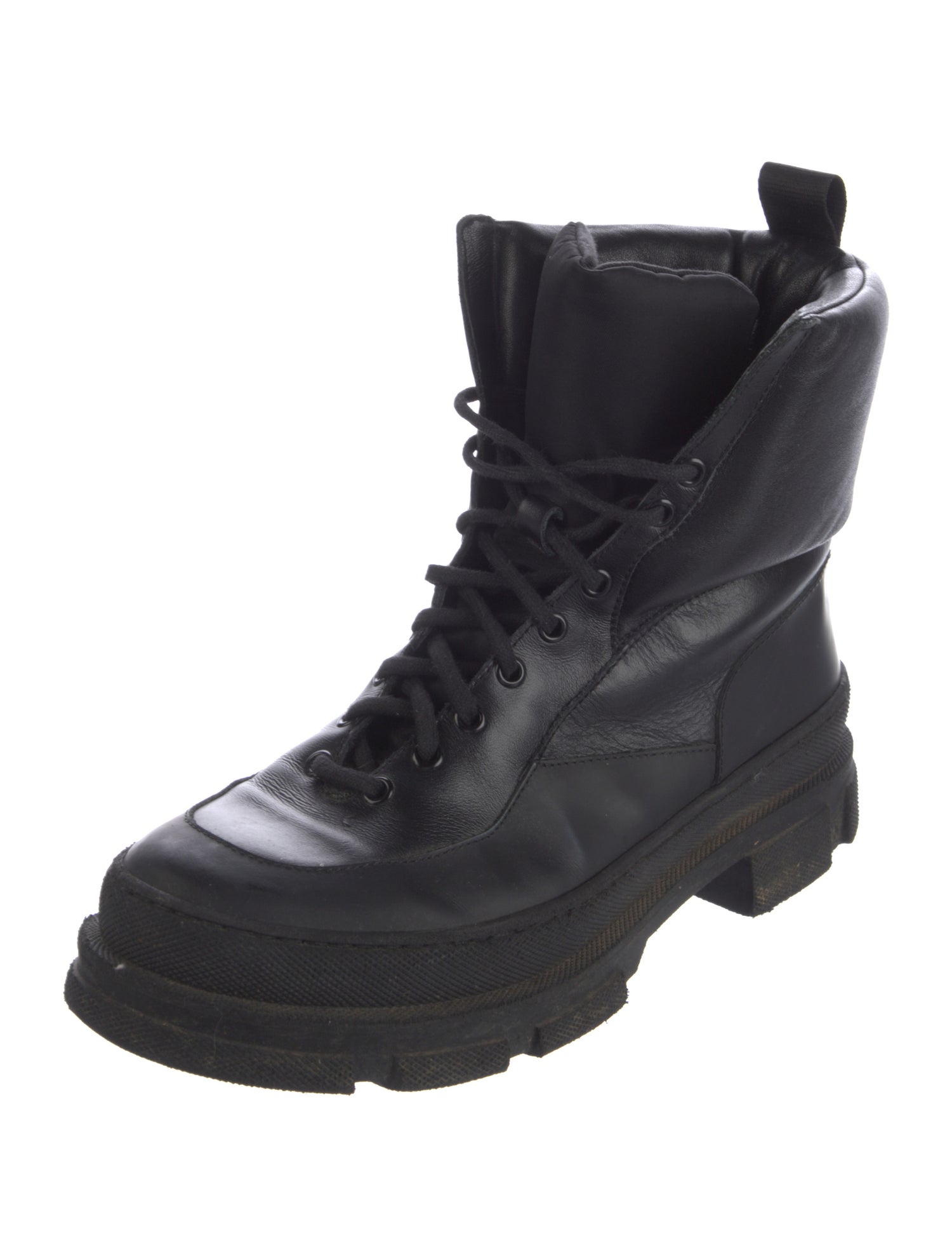 Ganni Leather Combat Boots
