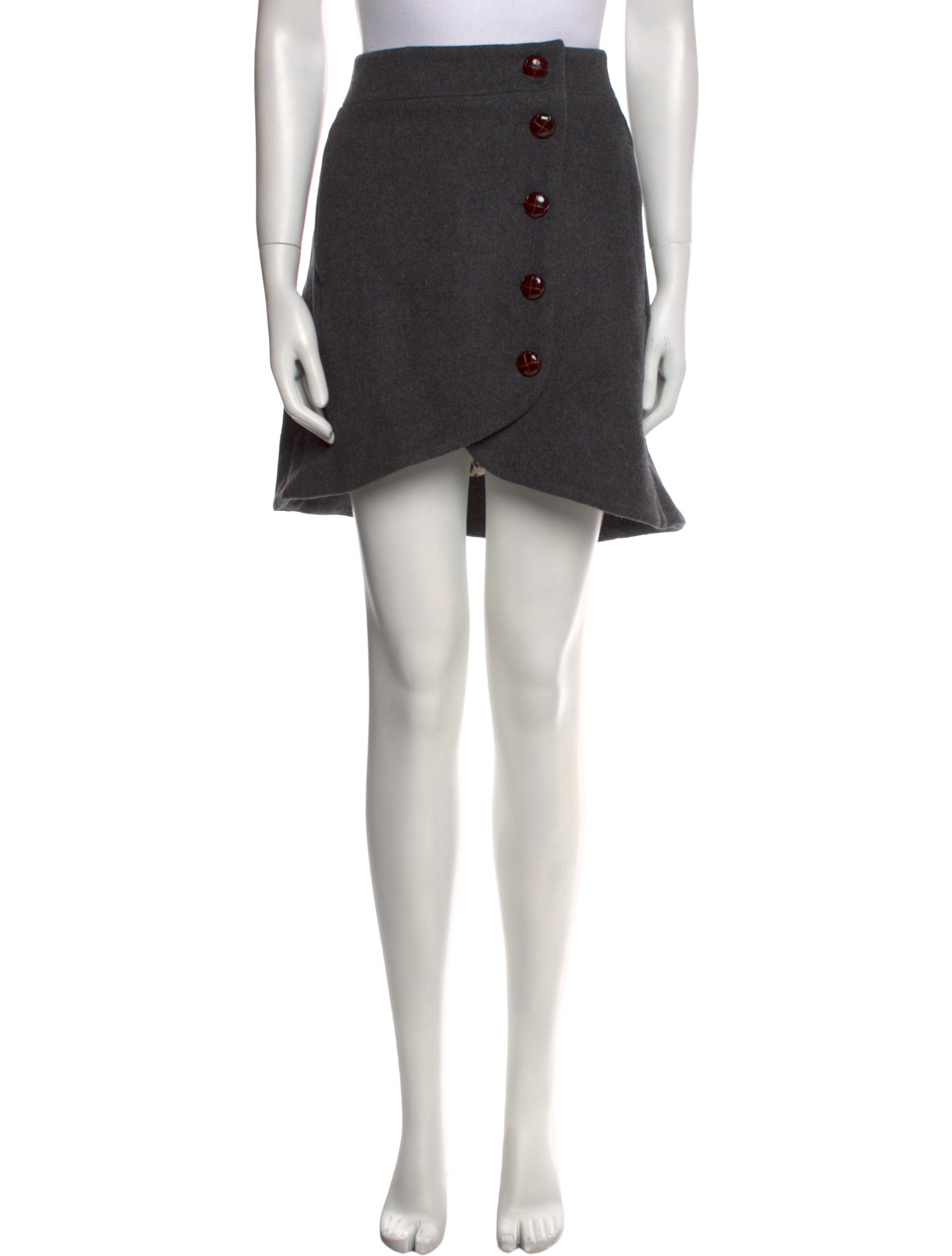 Ganni Wool Knee-Length Skirt