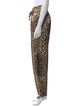 Ganni Animal Print Straight Leg Pants