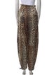 Ganni Animal Print Straight Leg Pants