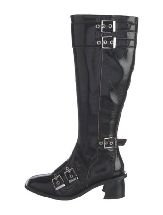 Ganni Patent Leather Riding Boots