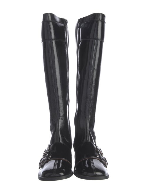 Ganni Patent Leather Riding Boots