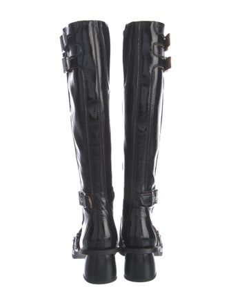 Ganni Patent Leather Riding Boots