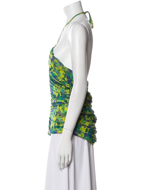 Ganni Printed Halterneck Blouse